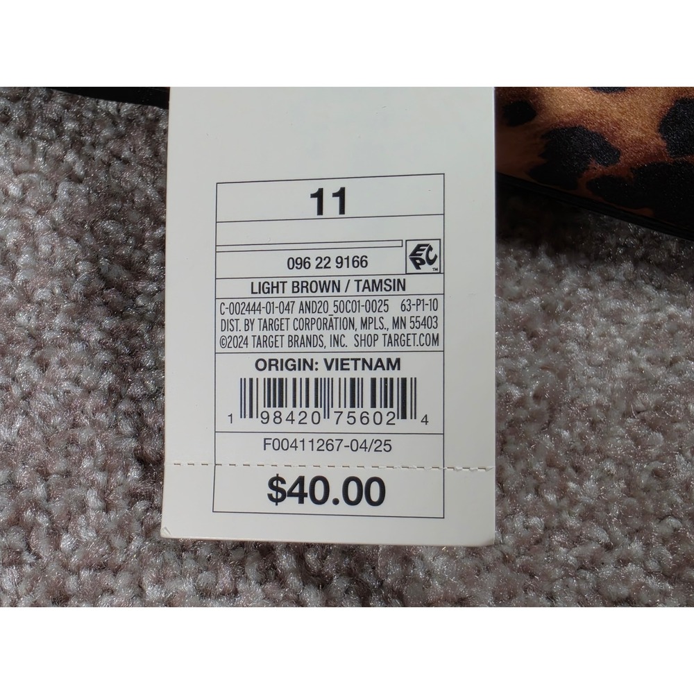 A New Day Tamsin Leopard Print Mary Jane Flats Brown Black Size 11 NWT - Picture 2 of 6